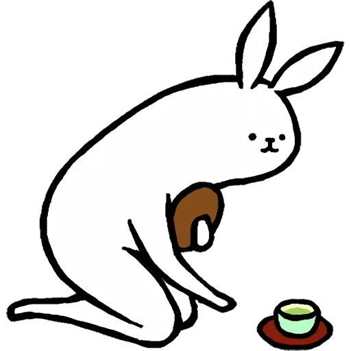 gato, conejo, conejo, dibujo de conejo, conejo con las hermosas piernas