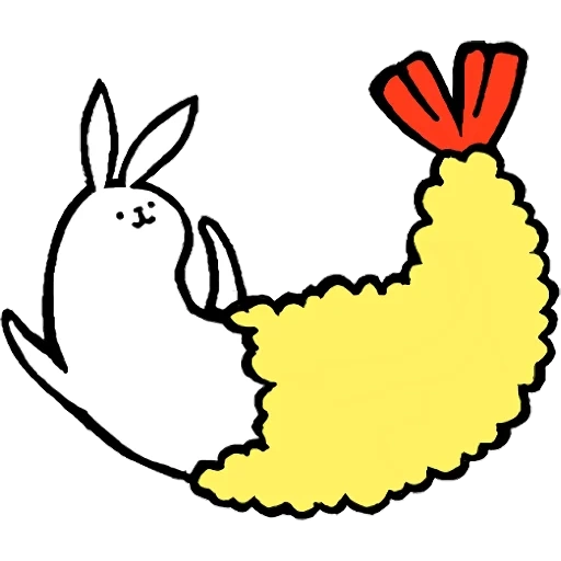 lapin, le poulet du logo, coloration au poulet