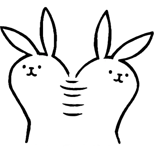 эскиз зайчика, кролик символ, рисунок кролика, срисовки зайчика, милые рисунки кроликов