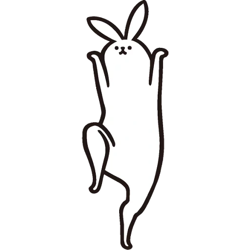кролик, танцующий заяц, рисунок кролика