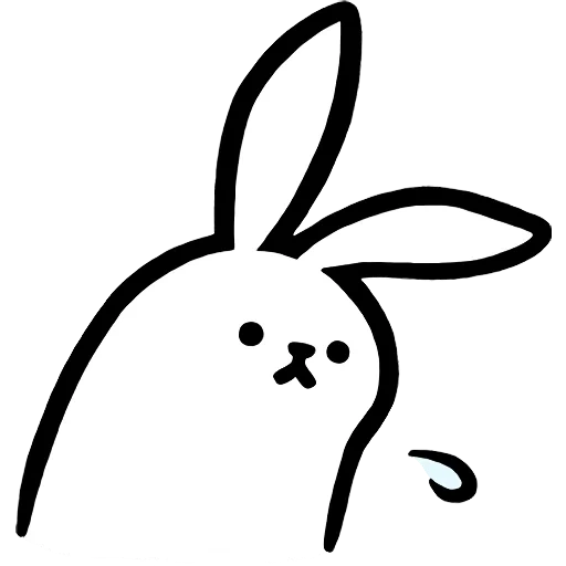 rabbit, rabbit, rabbit profile, rabbit drawing