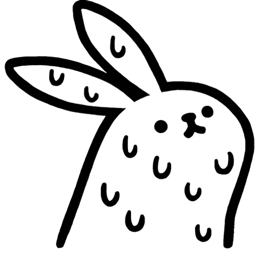 kelinci, gambar kelinci, sketsa kelinci, halaman mewarnai sederhana
