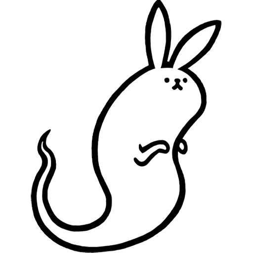 coniglio, orario, pictogramma di coniglio, disegni di sketching hare