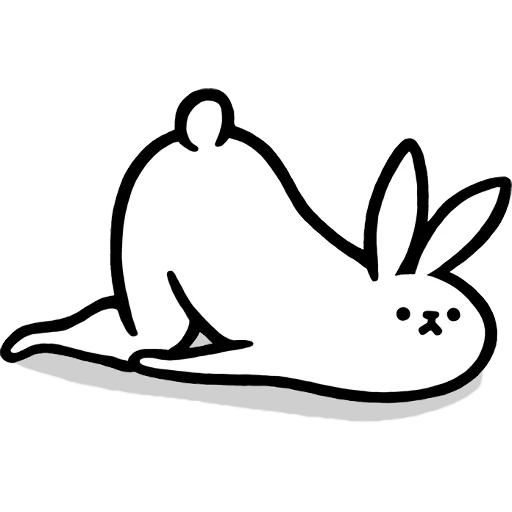 conejo, icono de conejo, dibujo de conejo, pictograma de conejo, conejo con las hermosas piernas
