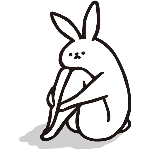 rabbit, rabbit, rabbit drawing, rabbit with the beautiful legs