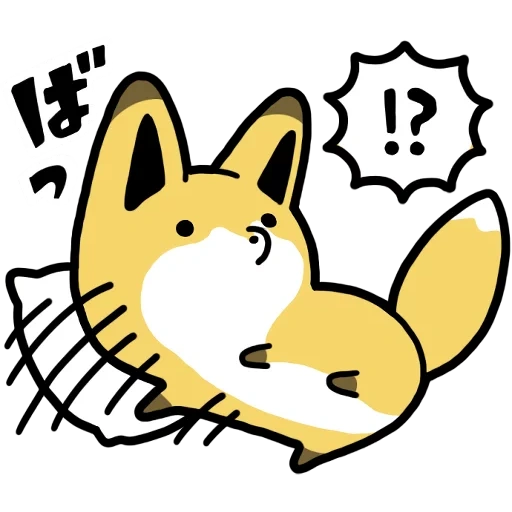 fox, corgi, cute cats, corgi stickers, the animals are cute