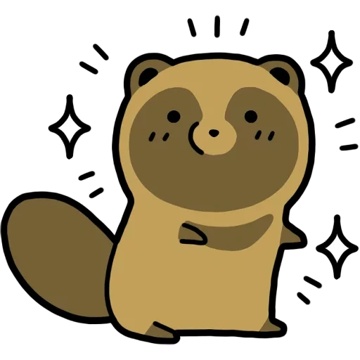 joke, animals, raccoon dog, cartoon bear