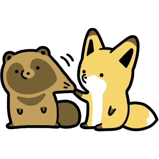 raccoon, les animaux sont mignons, animaux animés, caricature de shiba taru, les motifs animaux sont mignons