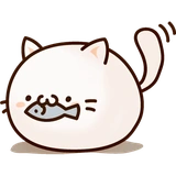 Sticker of a round and pretty cat :: @line_stickers