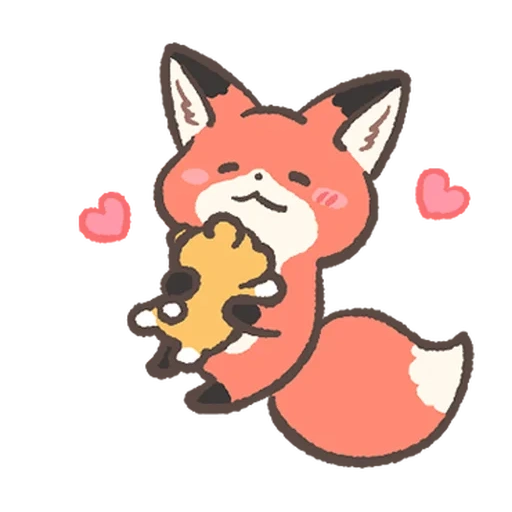 fofo, fox doce, a raposa é um desenho doce