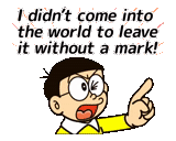 kartun, nobita kun, gambar kartun, refusal drawing, english text
