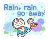 engraçado, doraemon, tenha um dia divertido, song rain rain vai embora