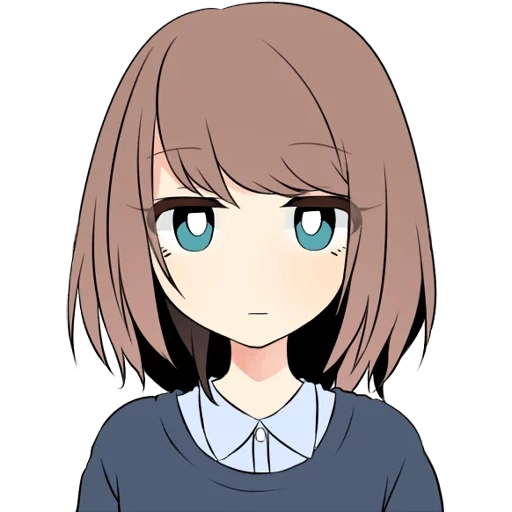 аниме тянки арты, аниме стикеры, moody girl 2 line sticker 512x489, аниме тянки, аниме милые