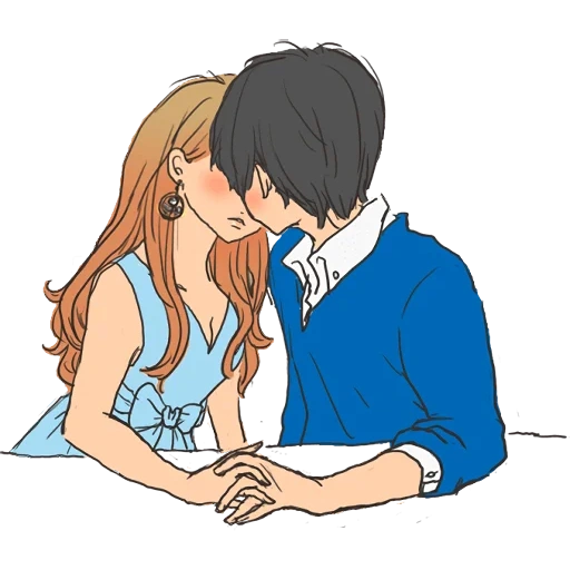 стикеры для whatsapp любовь аниме, рисунок, поцелуй девушек аниме, аниме девушки, аниме парни
