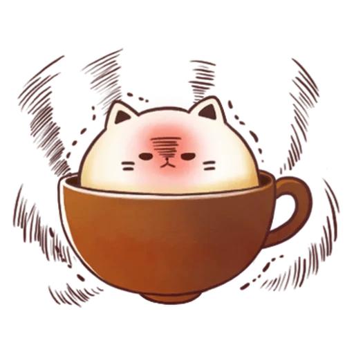 kavai cat, desenhos fofos, kawaii cats, kawaii gatos de xícaras, kawaii cats mug