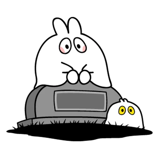 rabbit, darkness, cute rabbit, true rabbit, vector illustration