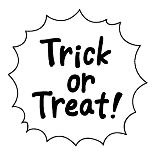 logo, halloween, trick or treat, motifs d'halloween, lettrage trick ou treat