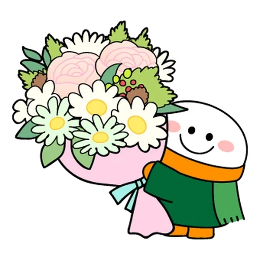 flowers, te amo, cute drawings, happy new year sticker