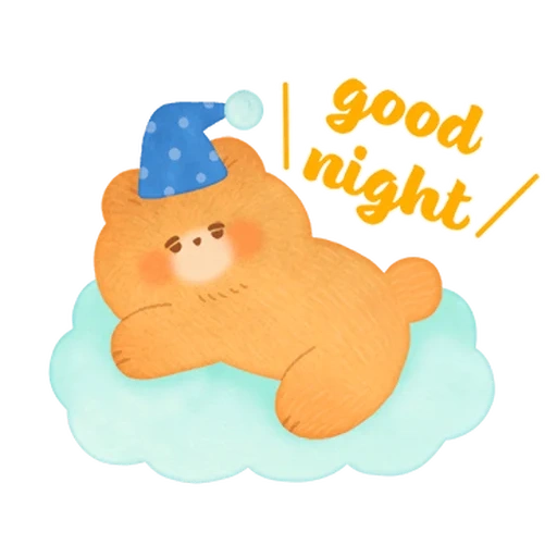 beruang, semoga beruntung, theodore bear, good night sweet