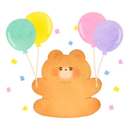 the ball bear, happy ball bear, der ballonbär, ballon bär glücklich, der kleine bär ballon