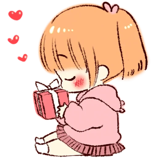 drawing, anime stickers love, anime cute drawings, cute anime, anime stickers