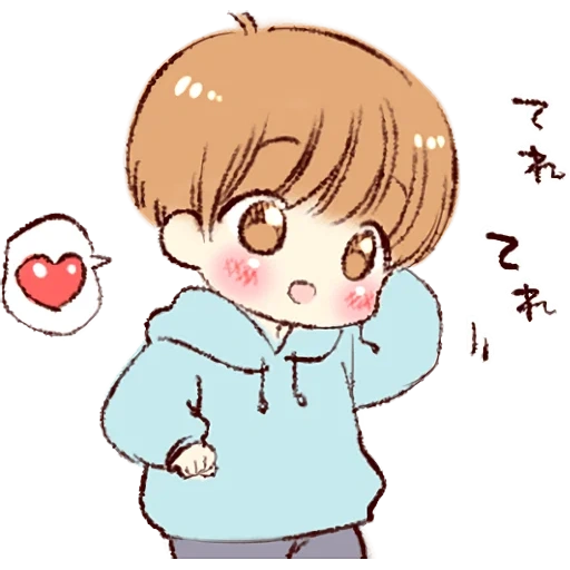 menggambar, karakter anime, gambar anime, art chibi, chibi bts jimin