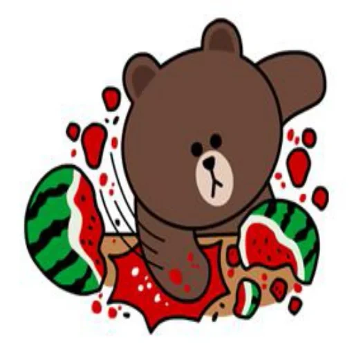 ours de kuma, brown cony, line friends, weibo bear, cocoa and line friends