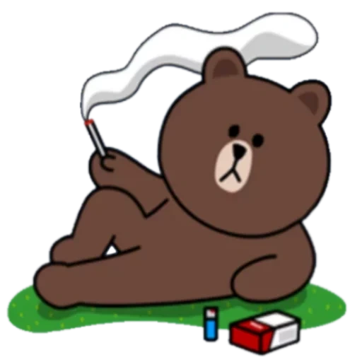 cony brown, line friends, медвежонок браун, медведь браун line, медведь милый рисунок