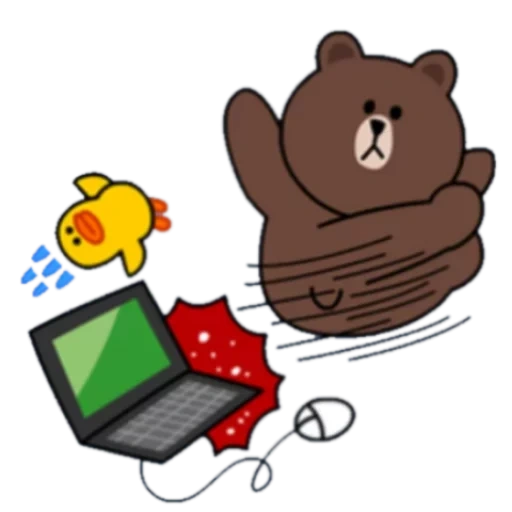 line, screen, brown cony, line friends