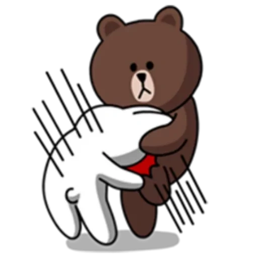 cony, line, brown cony, line friends, медведь милый рисунок