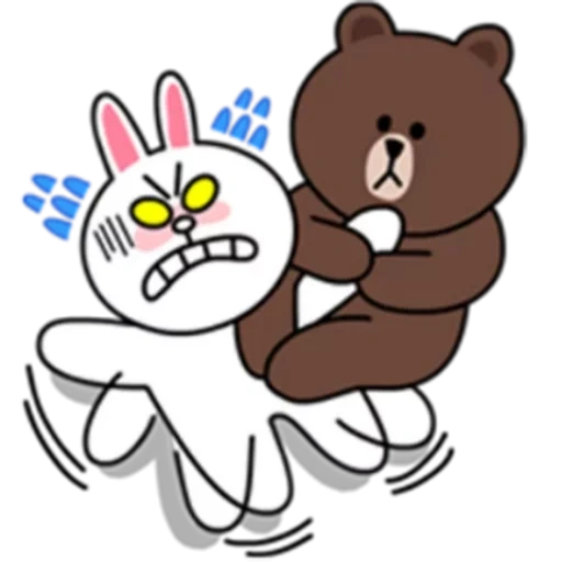 brown cony, garis coklat, line friends, line friends, lampiran line