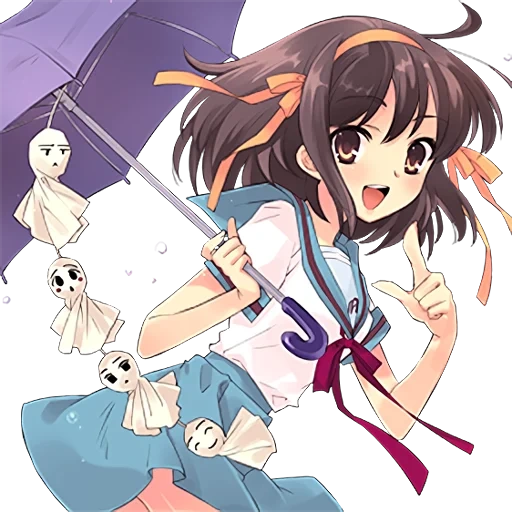 haruhi suzuki, anime mädchen kunst, frühling melancholie, die melancholie von haruki suzuki, die melancholie des anime haruki suzuki