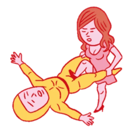 massage, kind, mädchen, mensch, illustration