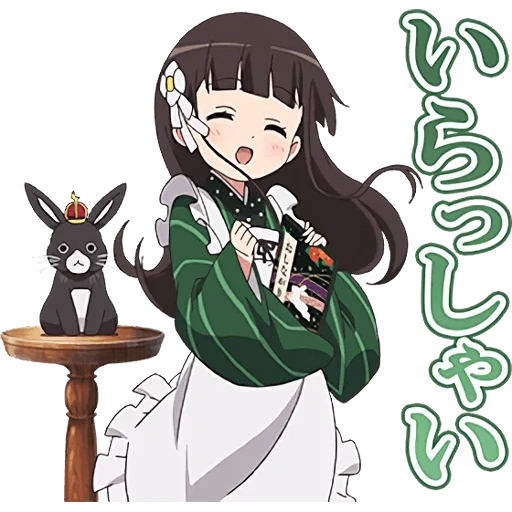 chiya, anime, anime, art de l'anime, chiya ujimatsu rabbit