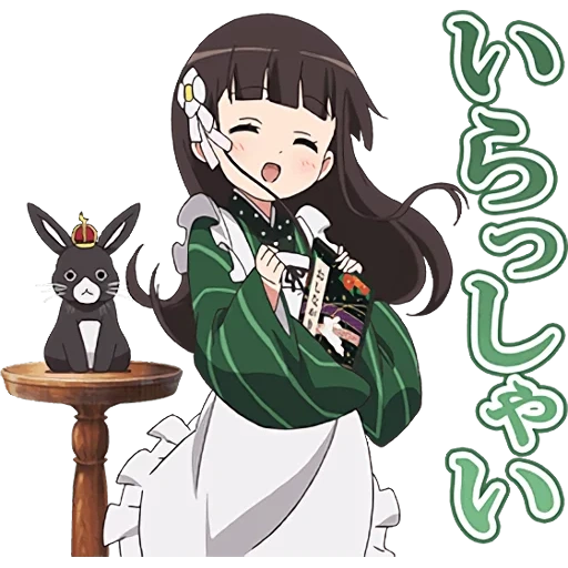 chiya, anime, anime, arte anime, coniglio di chiya ujimatsu