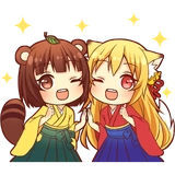 Tanuki & Fox girl