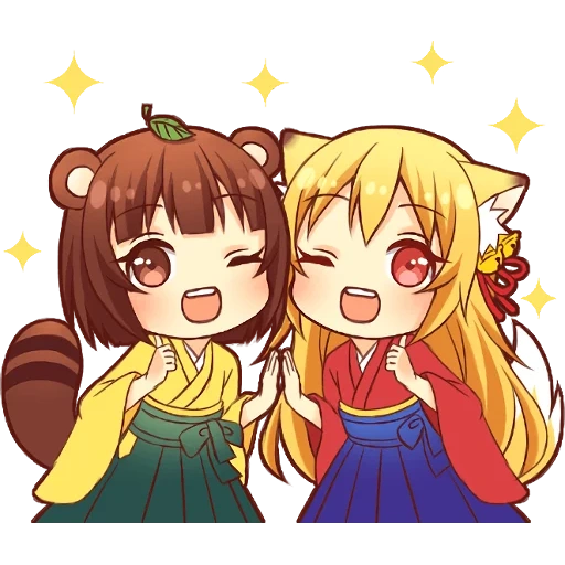 tanuki, fuchsmädchen, tanuki girl ikone