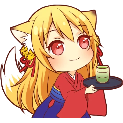 tanuki, fox girl