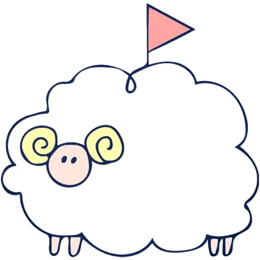 sheep, telegram sticker, stiker, стикеры, мертвая овца рисунок