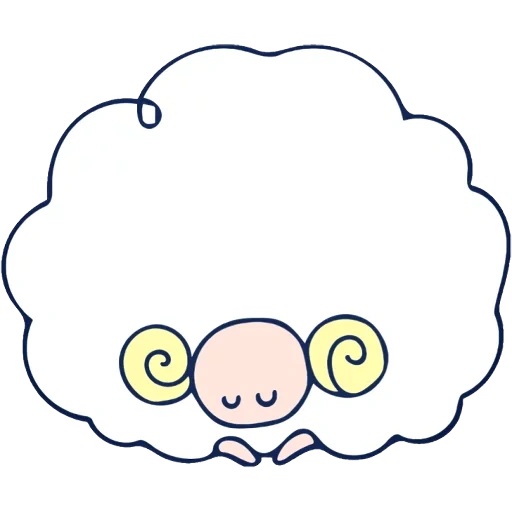 клипарт, sheep, cloud, telegram sticker, стикеры