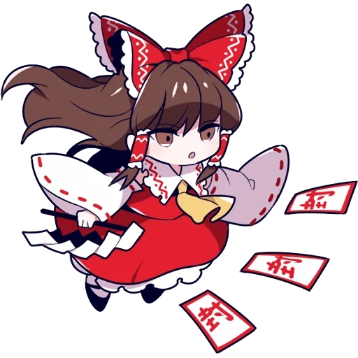 touhou, reima touhou, reimu hakury, reimu hakury chibi, tidak ada remem hakury chibi