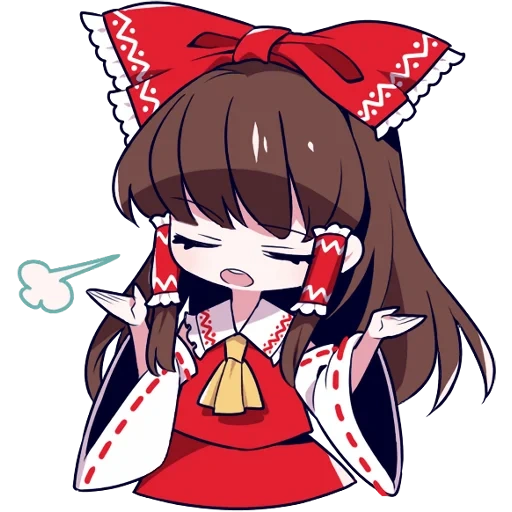 touhou, reimu touhou, touhou projekt, reimu hakury ist wütend, reimu hakury chibi