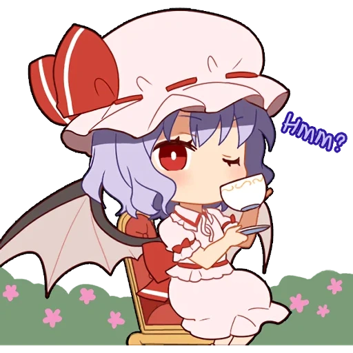 ремилия скарлет, touhou project, чиби remilia scarlet, touhou remilia, ремилия чиби