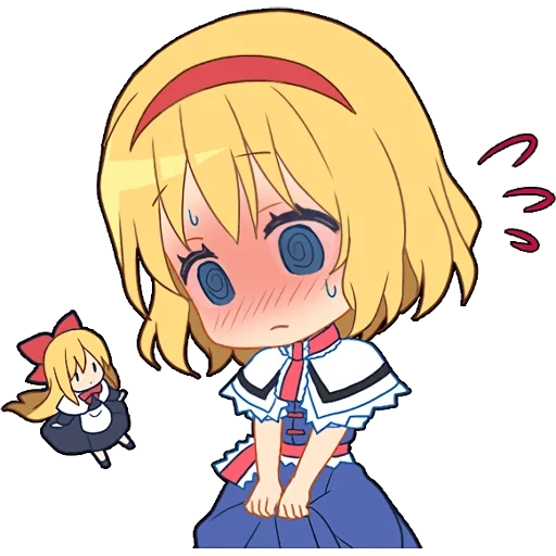 alice chibi tokho, alice margatroid chibi, karakter anime, chibi, anime chibi