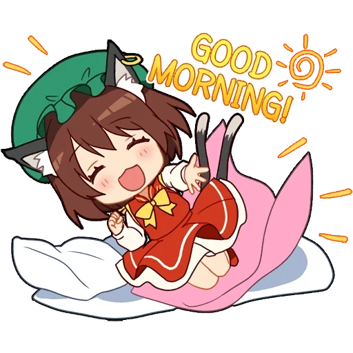 autocollants de télégramme, touhou autocollants, vendredi touhou, chen touhou, touhou project