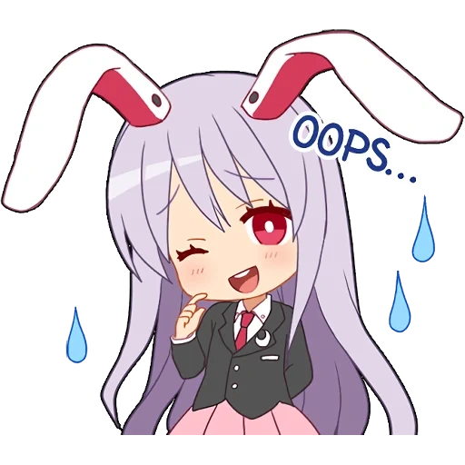 touhou project, stickers, anime bunny, characters anime, telegram stickers