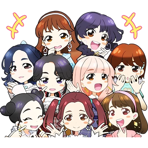 tweiss chibi, chibi para tv popular, twice candy pop anime, capa de confeitaria torcida, twice candy pop one more time