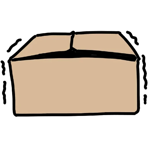 caja, caja cerrada, cartón, caricatura en caja, caja cerrada de dibujos animados