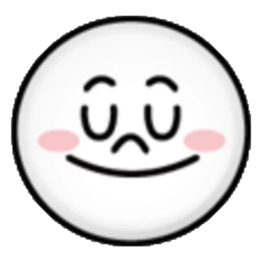 smiley smiley, expression souriante, expression symbolique, line friends moon, emoticône hilarant 2d noir et blanc