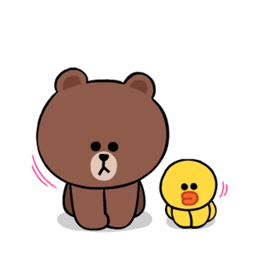 line friends, beruang itu lucu, brown and friends, beruang garis teman brown, brown bear line friends